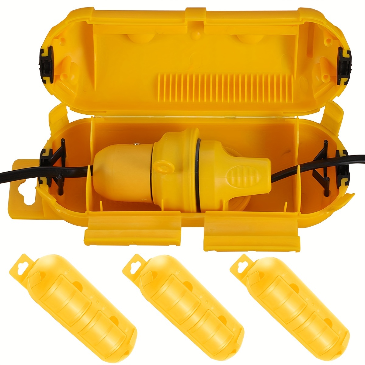 Outdoor Power Supply Box - Capa de Segurança Amarela para Extensão