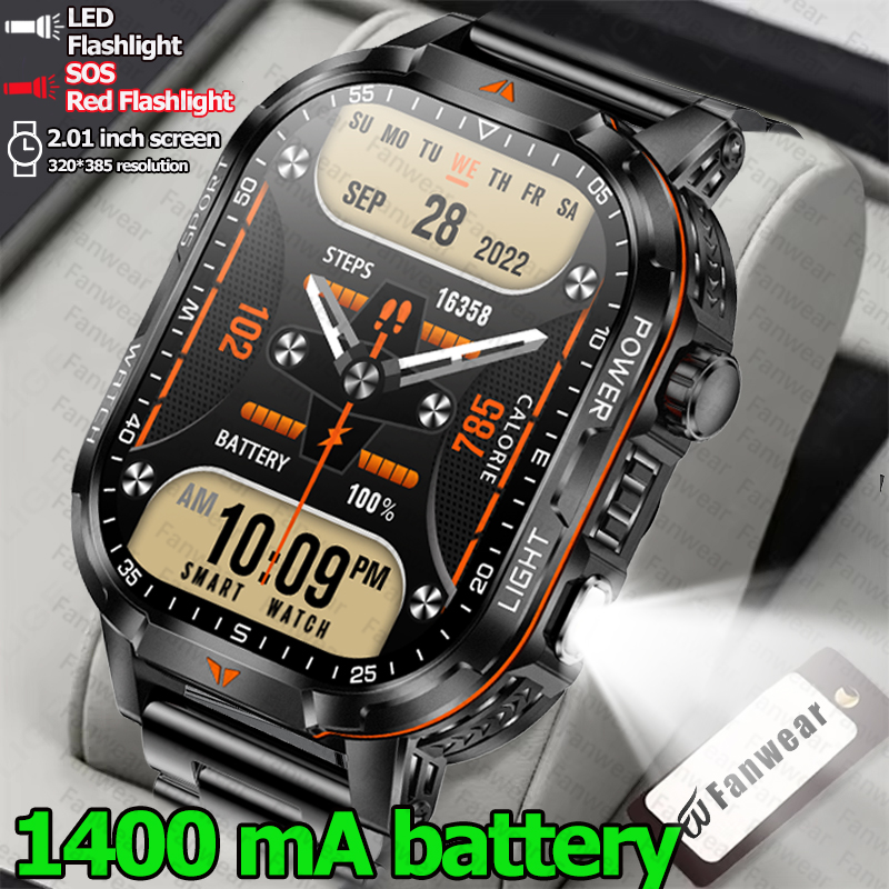 Outdoor Power Meter Box - Relógio inteligente masculino robusto para atividades