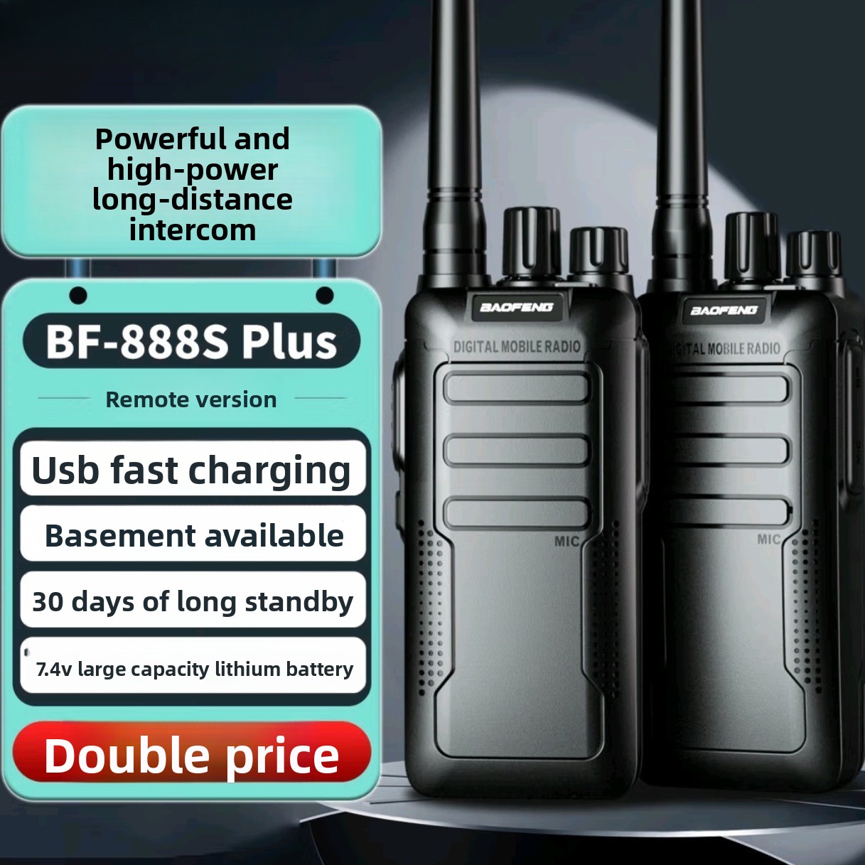 Outdoor Power Plus - Rádio Comunicador Profissional Civil Baofeng BF-888S
