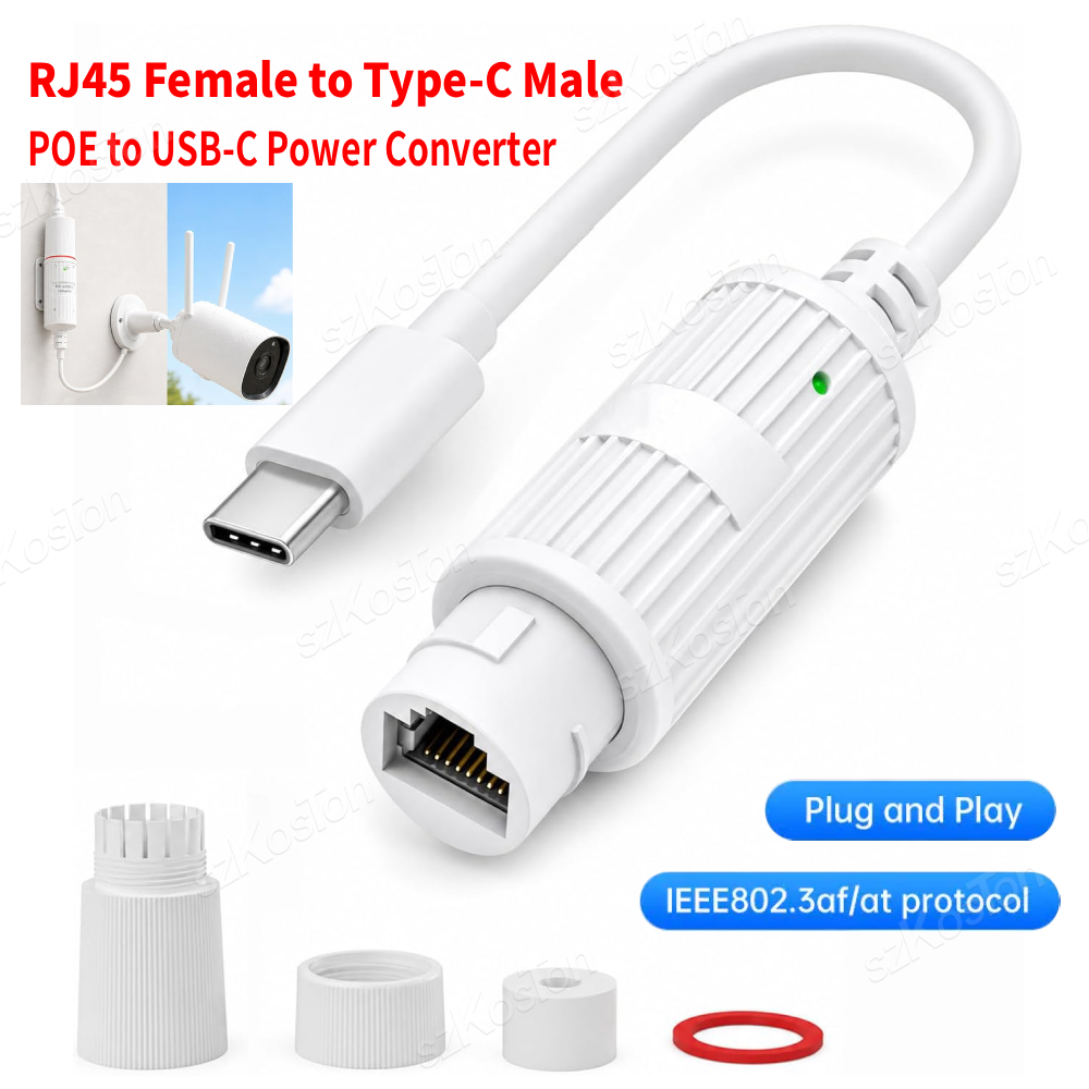 Outdoor Power Monitor - Conversor de Energia POE para USB-C,