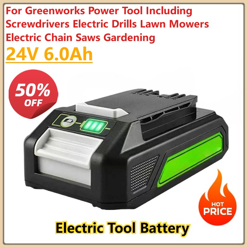 Electric Chainsaw Battery - Para greenworks 24v 6.0ah ferramenta elétrica