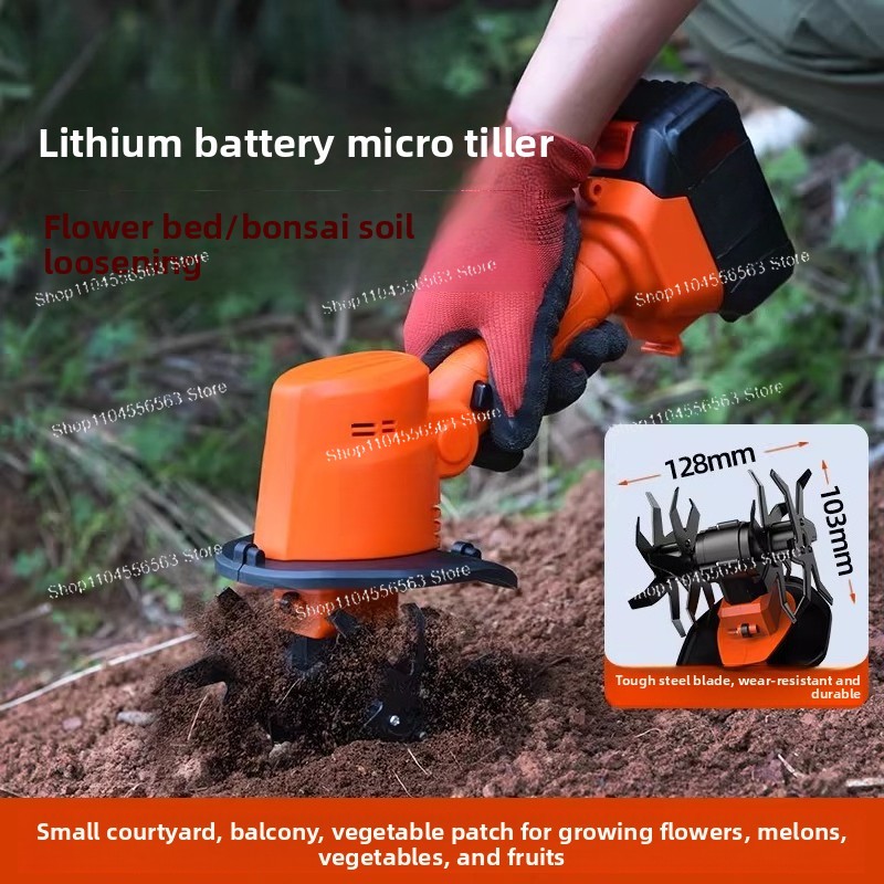 Garden Tiller Mini - Mini Cultivador Elétrico Recarregável, Cultivador Portátil