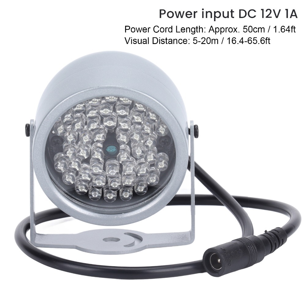 Outdoor Power Monitor - Lâmpada de Vigilância com 48 LEDs,