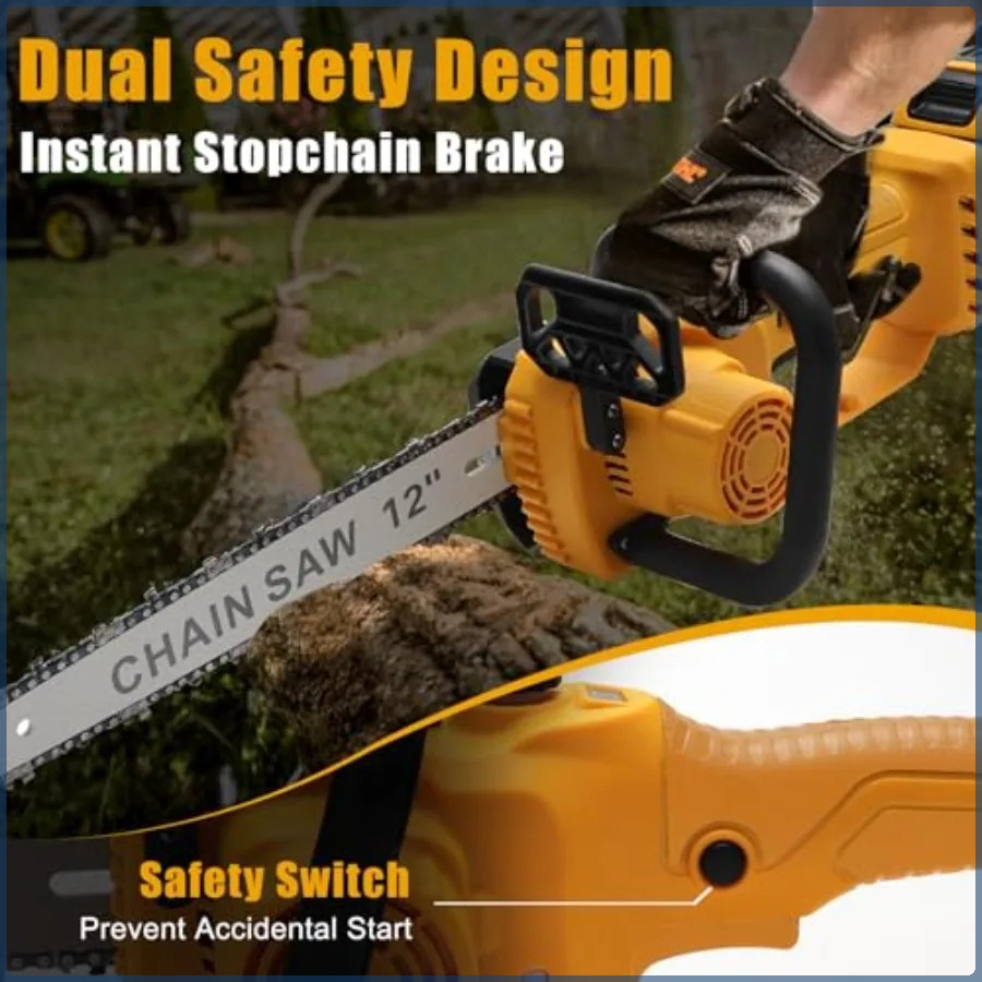 Motosserra sem fio DEWALT 20V  - Electric Chainsaw Battery avaliação e preço