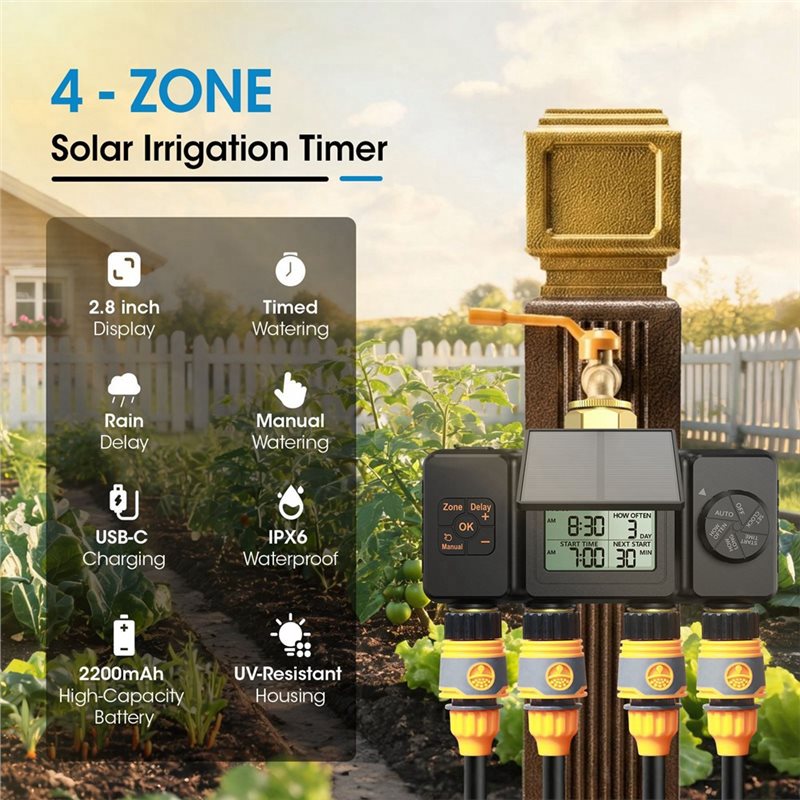 Temporizador de irrigação sola - Power Zone Outdoor Timer avaliação e preço