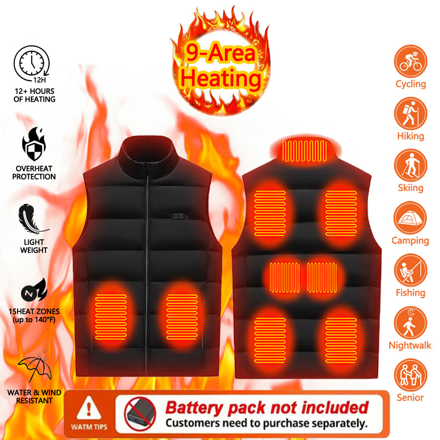 Colete de aquecimento de 9 áre - Outdoor Powersports avaliação e preço