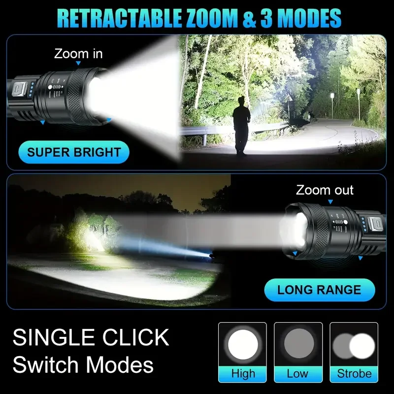 Lanterna tática led 2000lm, re - Outdoor Power Usb avaliação e preço