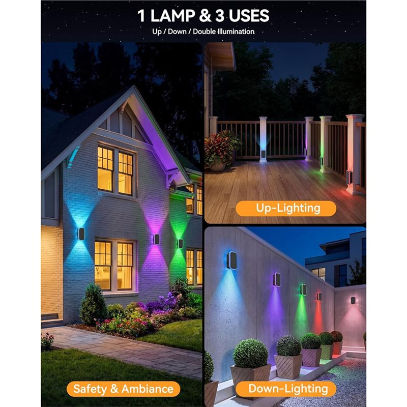 Luzes de Cerca Solares RGB AB6 - Outdoor Power Direct avaliação e preço