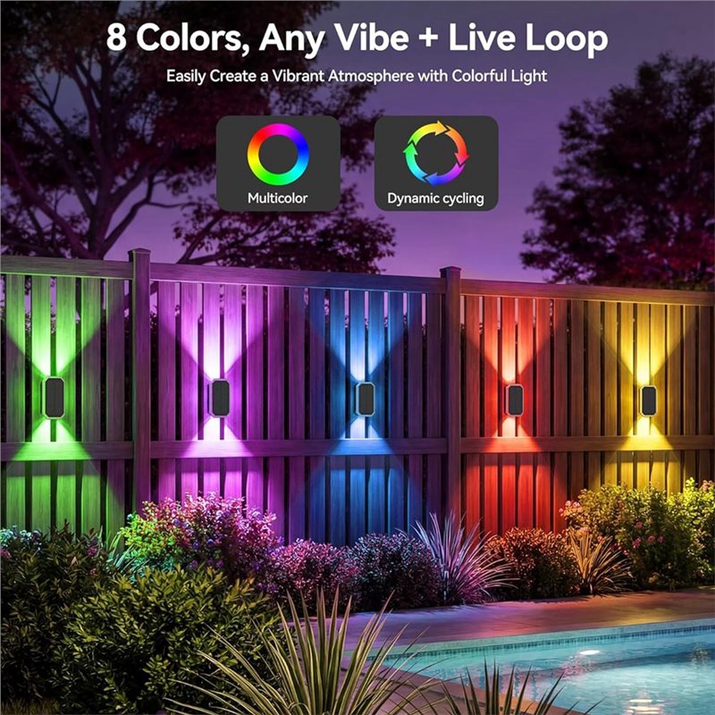 Luzes de Cerca Solares RGB AB6 - Outdoor Power Direct avaliação e preço